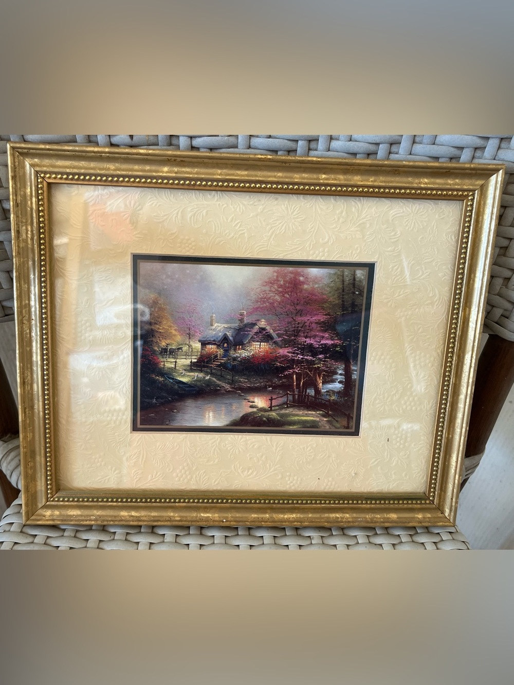 Vintage “Stepping Stone Cottage” by Thomas Kincade 1995